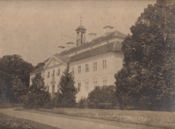 Barockschloss zu Griebenow, historische Schwarz-Weiß-Fotografie